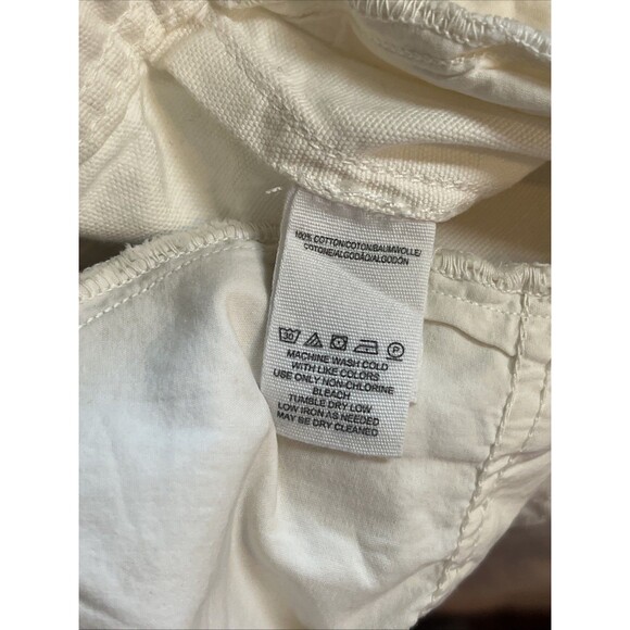 We The Free People Wide Flare Leg Jeans Womens Size 27 Cream Piper Mid Rise Crop - Picture 10 of 12